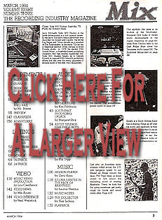 Mix Magazine - Click Here For A Larger View